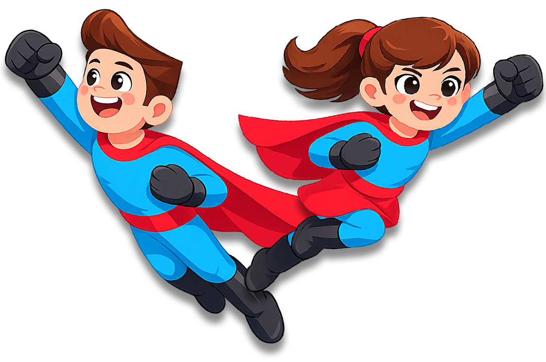 Flymoji hero and heroine